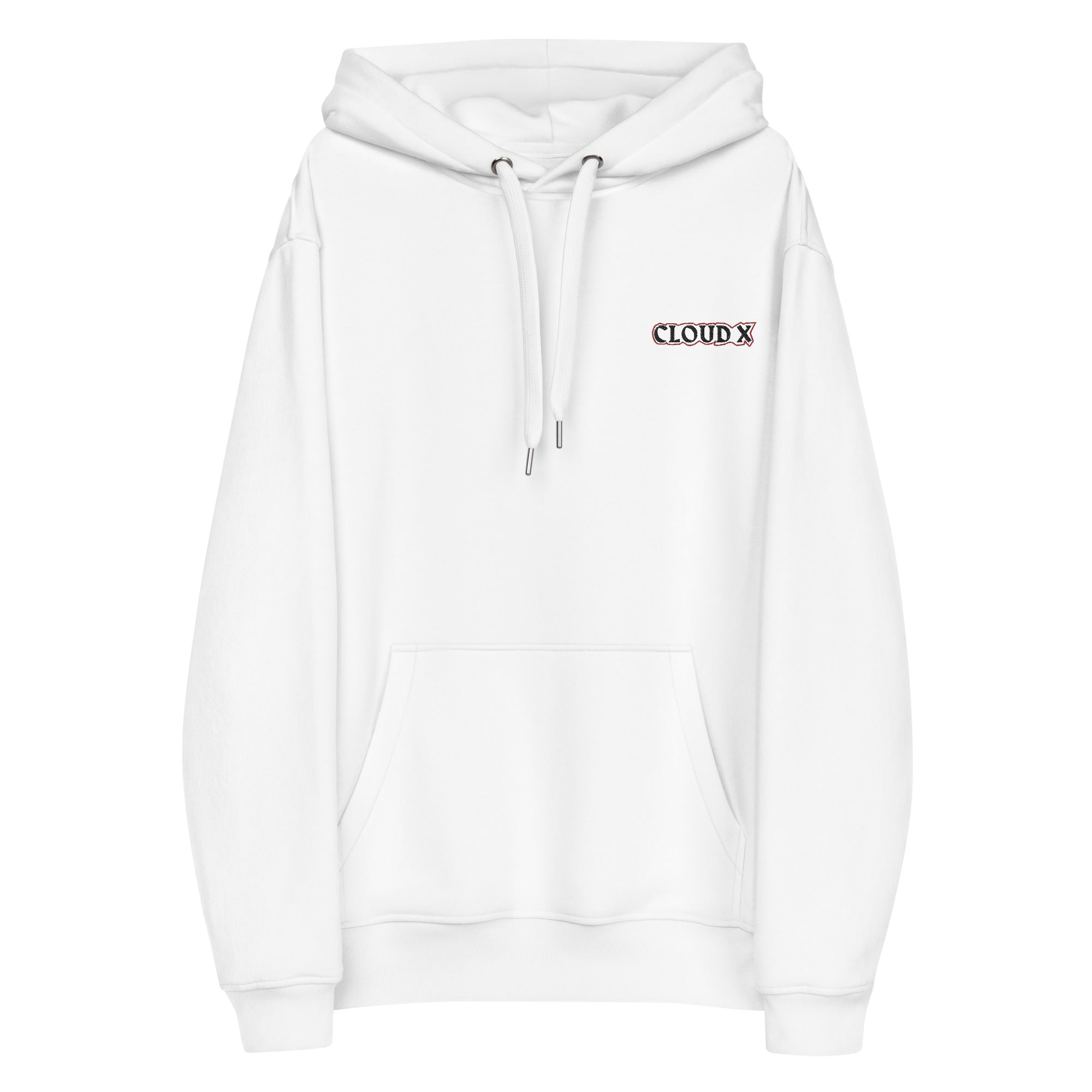 White hotsell logo hoodie